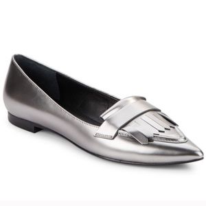 March Fisher Metallic Susan Fringe Flats 7